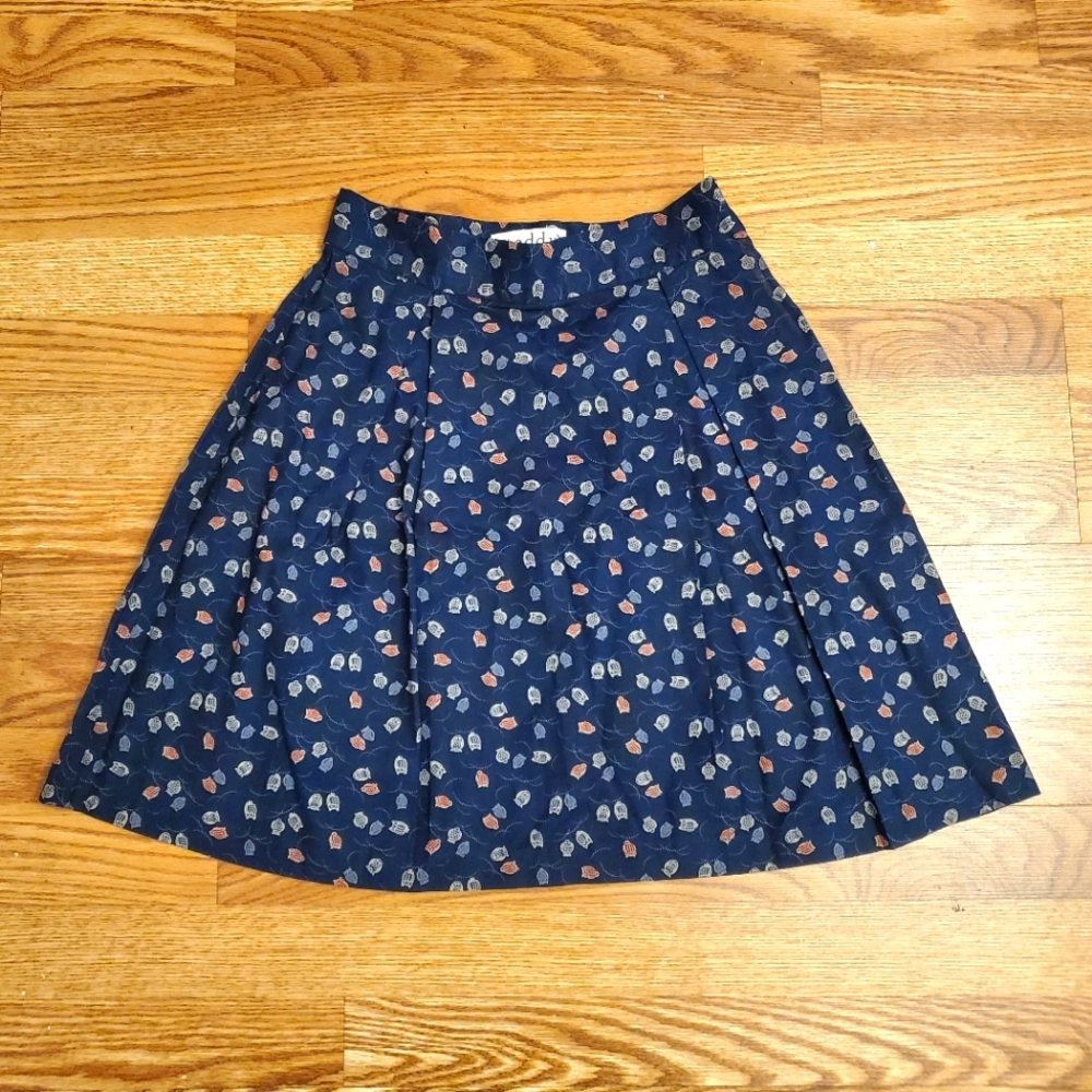 Teddy Brand Owl Print Preppy Skirt